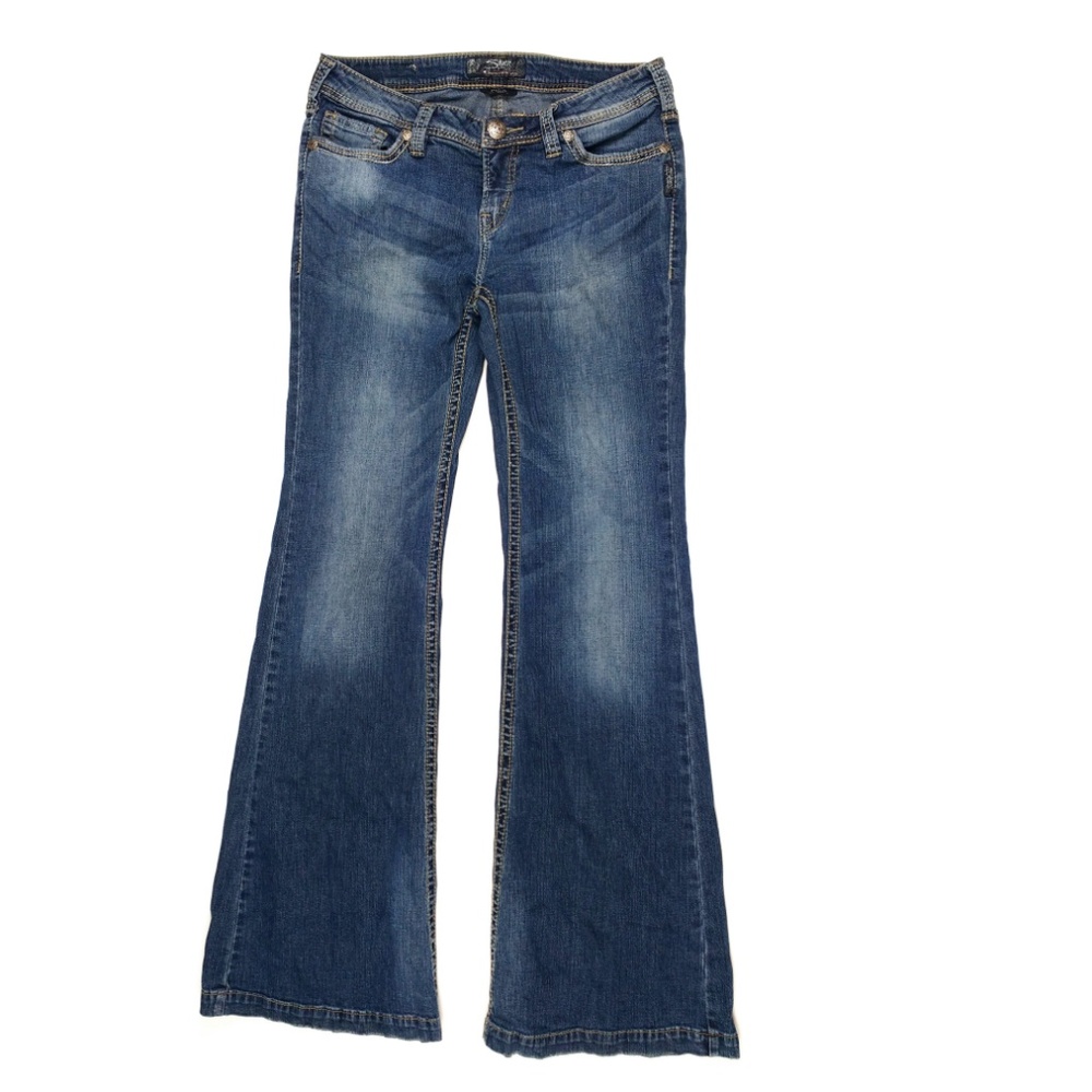 Silver Jeans Pica Denim Stretch Low Rise Flare 28